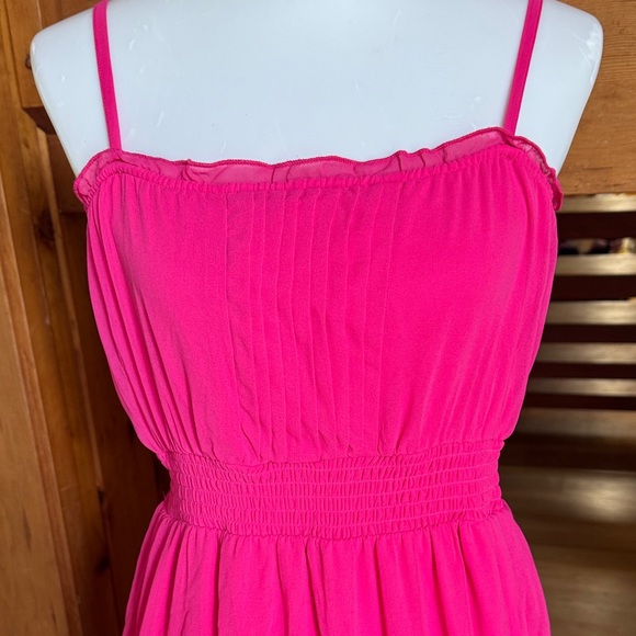 Guess Size Large Bright Pink Maxi Dress feminine flirty sexy - Picture 5 of 15